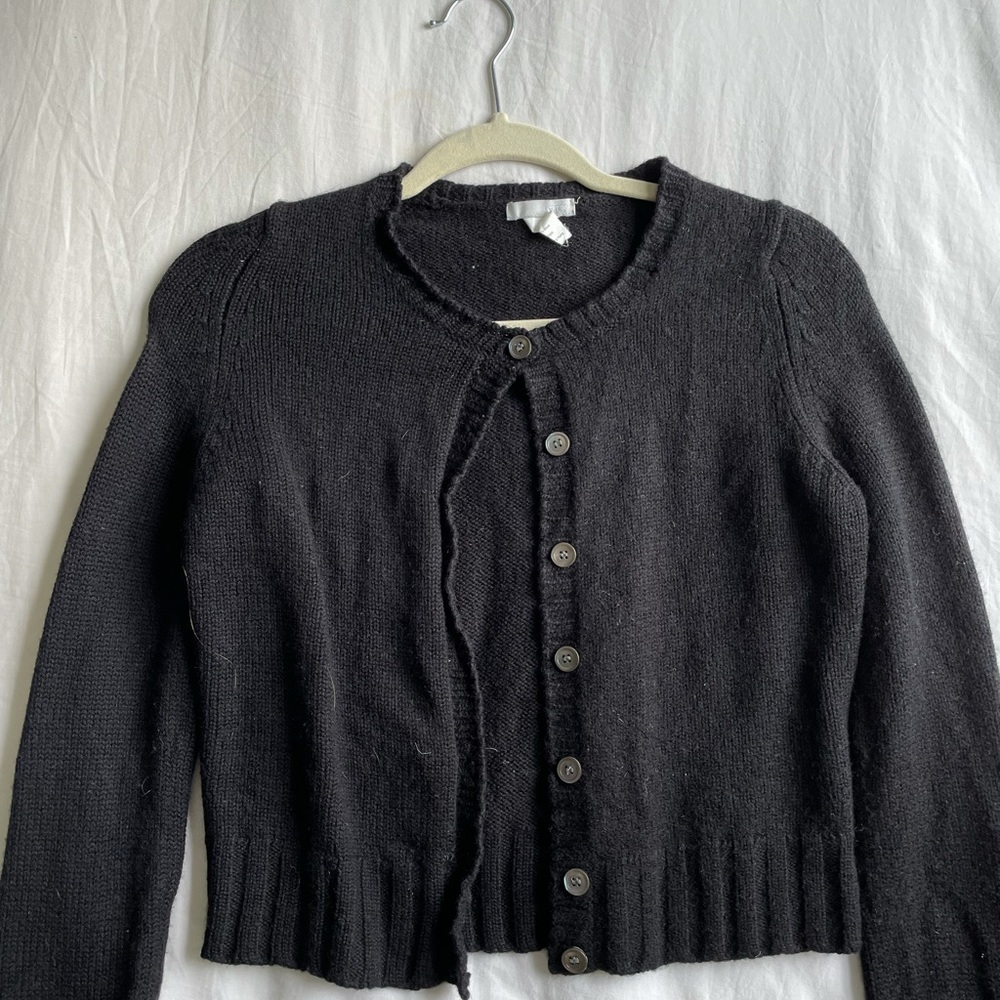 j. crew cropped button up sweater
